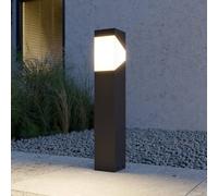 Lucande Baliza Kiran, 60 cm, gris, metal, IP44, E27