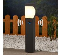 Lucande Baliza Kiran, 60 cm, sensor, gris, IP44, E27