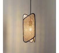 Lucande Bassiola lámpara colgante de bambú, 1 luz