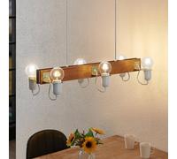 Lucande Becky lámpara colgante, 6 luces, blanca