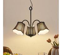 Lucande Binta lámpara colgante, 3 luces, negro