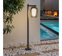 Lucande Bolardo luminoso Chandan, 100 cm, negro, aluminio