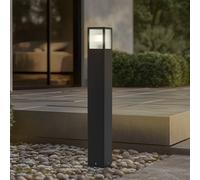 Lucande Bolardo luminoso Klemens, 90 cm, negro, metal, IP54