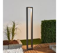 Lucande Bolardo luminoso LED Jupp, 90 cm, antracita, metal, IP54