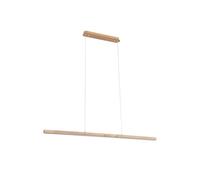 Lucande Bombillas LED lámpara colgante en madera, luminaria suspendida | lineal, moderno, 3000 k blanco cálido, de madera para comedor, sala de estar, salón, cocina