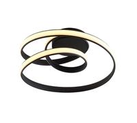 Lucande Bombillas LED lámpara de techo en negro, plafón redondo | lámpara de salón, diseño, 3000 k blanco cálido para sala de estar, salón, cocina, comedor