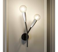 Lucande Carlea aplique, 2 luces, negro-níquel