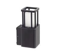 Lucande Aplique de exterior LED Dakil, negro, aluminio
