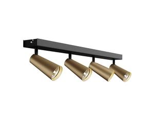 Lucande Foco Angelina en Negro hecho de Metal e.o. para Dormitorio (4 llamas, GU10) foco empotrado lámpara techo pared