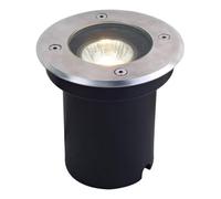 Lucande foco empotrable de suelo exterior en acero inoxidable, estanco | luz de suelo ip67 estanco al polvo y sumergible temporalmente, gu10, moderno, de acero inoxidable para terraza