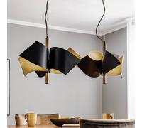 Lucande Imron lámpara colgante, 6 luces, negro