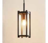 Lucande lámpara colgante exterior Brienne, antracita, aluminio, Ø 15cm