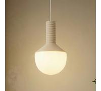 Lucande lámpara colgante Florine, beige/opal, cerámica, cristal