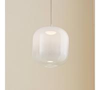 Lucande Lámpara colgante LED Avelina, Ø 14cm, 1 luz, negro