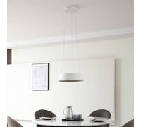 Lucande Lámpara colgante LED Belsar, blanco, aluminio, CCT
