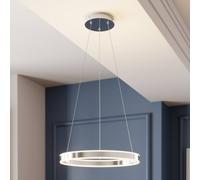 Lucande Lámpara colgante LED Lyani, Ø 50 cm, cromo, atenuable
