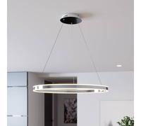 Lucande Lámpara colgante LED Lyani, 80 cm, cromo, atenuable