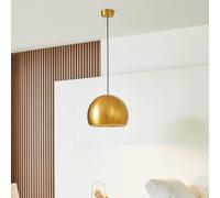 Lucande Lámpara colgante LED Lythara, latón, Ø 40 cm, aluminio