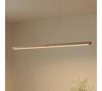 Lucande lámpara colgante LED Maruta, madera, haz, 120 cm, 3000K