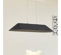 Lucande Lámpara colgante LED Naelle, negro/gris, fieltro