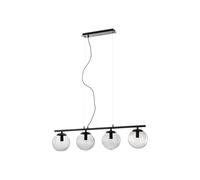 Lucande Lámpara colgante Sotiana (Diseño) en Negro hecho de Vidrio e.o. para Salón & Comedor (4 llamas, E14) lámpara diseño techo