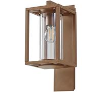 Lucande Lámpara de pared exterior de aluminio marrón