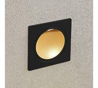 Lucande Lámpara de pared LED empotrable Pordis, IP65, angular
