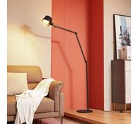 Lucande lámpara de pie Silka, altura 216 cm, negro, metal