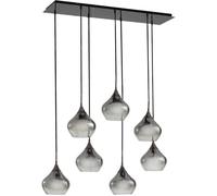 Lucande Lámpara de techo de vidrio gris