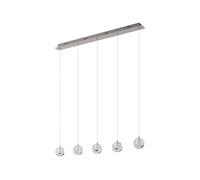 Lucande LED Lámpara colgante Hayley (Moderno) en Transparente hecho de Vidrio e.o. para Salón & Comedor (5 llamas, lámpara vidrio, mesa comedor