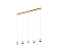 Lucande LED Lámpara colgante Hayley (Moderno) en Transparente hecho de Vidrio e.o. para Salón & Comedor (5 llamas, lámpara vidrio, mesa comedor