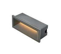 Lucande LED Lámpara de pared exterior Jaano (Moderno) en Negro hecho Aluminio (1 llama, lámpara empotrable para exteriores, aplique exterior/fachada vivienda
