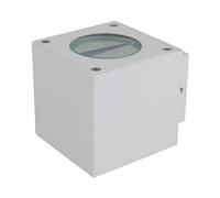 Lucande LED Lámpara de pared Led exterior Jarno (Moderno) en Blanco hecho Aluminio (2 llamas, lámparas para aplique, lámpara