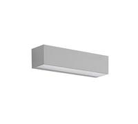 Aplique LED para exterior Lucande Lengo, 25 cm, plateada, luz hacia abajo,