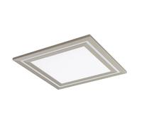 Lucande LED Lámpara de techo Leicy (Moderno) en Gris hecho Metal e.o. para Salón & Comedor (1 llama, lámpara, plafón