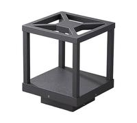 Lucande LED Lámpara para exterior Lealan (Moderno) en Negro hecho de Aluminio (1 llama, iluminación senderos, baliza farola