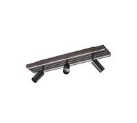 Lucande LED Proyector, foco Tiron (Moderno) en Marrón hecho de Madera e.o. para Salón & Comedor (3 llamas, empotrado lámpara techo pared