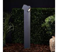 Lucande Lorik: bolardo luminoso LED con cabezal flexible