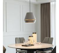 Lucande Mynoria Lámpara colgante LED, gris, aluminio, Ø 35 cm