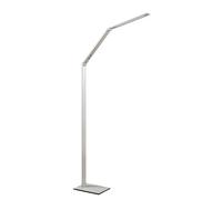 Lucande lámpara de pie LED Nicano, gris, metal, CCT, 125cm