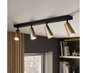 Lucande plafón Angelina, 4 luces, latón/oro