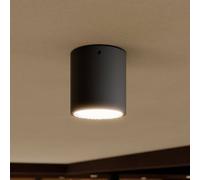 Lucande plafón LED Meret, redondo, antracita, metal