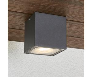 Lucande Plafón LED para exterior Tanea forma cúbica, IP54