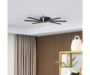 Lucande Plafón LED Tjado, Ø 70 cm, negro, metal