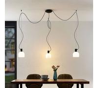 Lucande Serina lámpara colgante, 3 luces, blanco