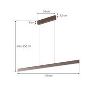 Lucande Smart LED lámpara colgante Mylosh, café, CCT, Tuya