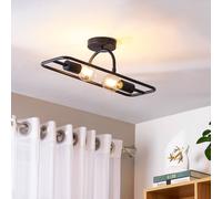 Lucande Tornike aplique de pared, 2 luces, hierro