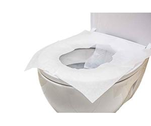 Lucart 200 Piezas de Tapa de Inodoro de Papel desechable, Tapa de Inodoro desechable Biodegradable, pañuelos de Cubierta de Asiento de Inodoro
