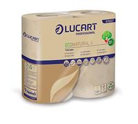 LUCART Eco Natural LUCART - Rollo - 2 capas - 400 hojas - 811927 (paquete de 4)