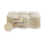 Lucart Professional, EcoNatural 135 - Paños de cocina industriales multiusos de Fiberpack, ideales para limpieza profesional, 450 desgarros, 21 x 30 cm, paquete de 6 rollos